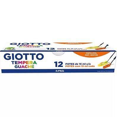 Imagem de Tinta Tempera Guache Giotto 15ml Com 12 Cores