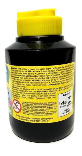 Imagem de Tinta Tempera Guache Pote 250ml Acrilex - Preto