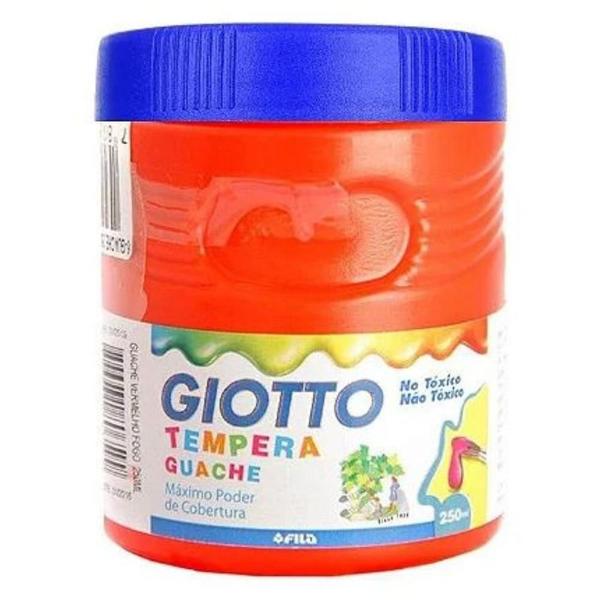 Imagem de Tinta Tempera Guache Vermelho 250Ml - Giotto