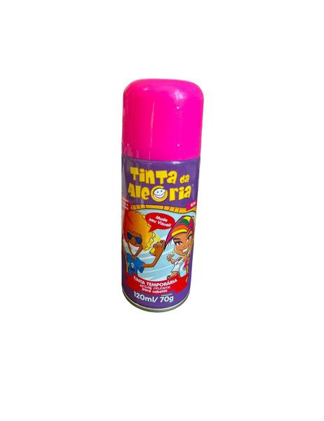 Imagem de Tinta Temporária Spray para Cabelo Rosa 120ml Festa carnaval