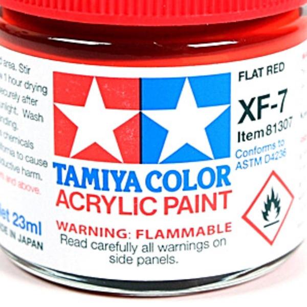 Imagem de Tinta Xf-7 Flat Red Acrylic Model Paint 23 Ml Bottle Tamiya 81007