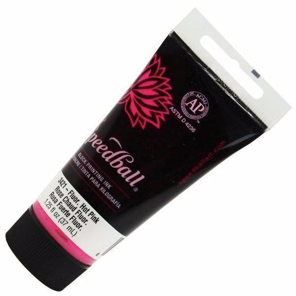 Imagem de Tinta Xilogravura 37ml Speedball 3421 Rosa Fluorescente