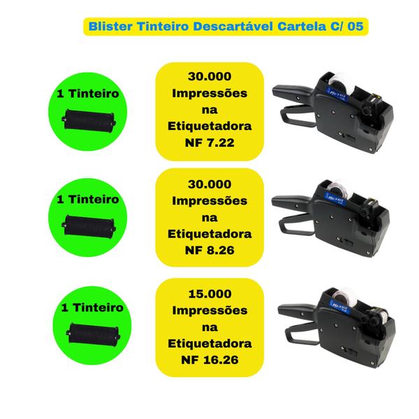 Imagem de Tinteiro Descartável Metiq NF/PL 7.22/8.26/16.26/PA2207