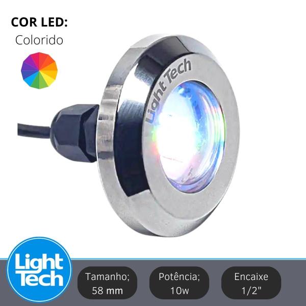 Imagem de Tiny Led Slim 10w para piscina Rgb Light tech