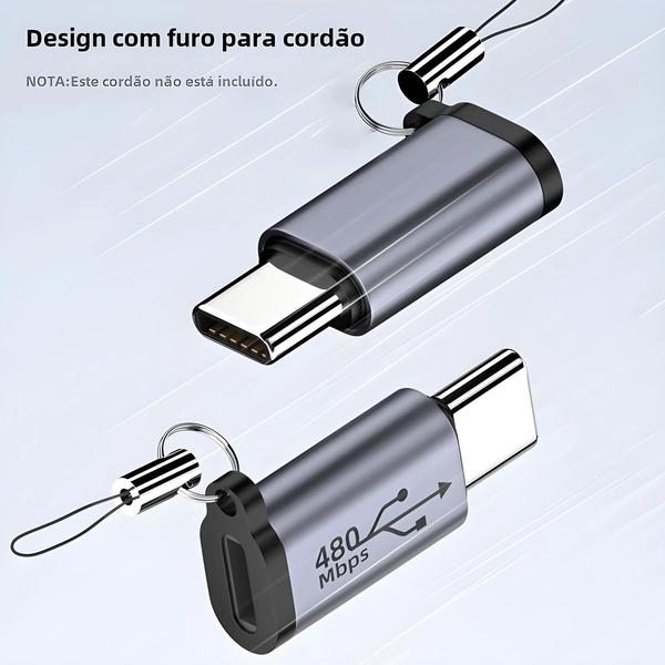 Imagem de Tipo C Para Micro Mini USB Adaptador Fêmea Para iPhone 14 13 Xiaomi Samsung Lightning Carregador