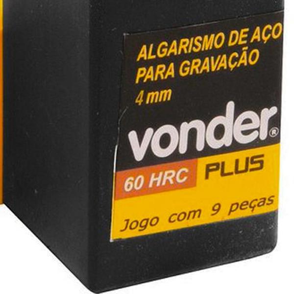 Imagem de Tipo Numérico 4mm com 9 Peças 3609040000 VONDER