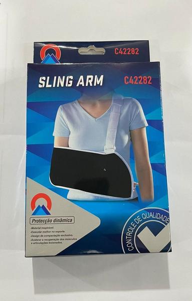 Imagem de Tipoia Tela Arm Sling, Imobilizador De Ombro, Suporte De Braço Ajustável - Preto+Branco - SLING ARM