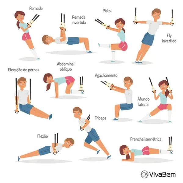 Tira de Suspensão para Exercícios Resistente Esporte Academia Ginástica Casa Atrio - ES131 Imagem de Tira de Suspensão para Exercícios Resistente Esporte Academia Ginástica Casa Atrio - ES131