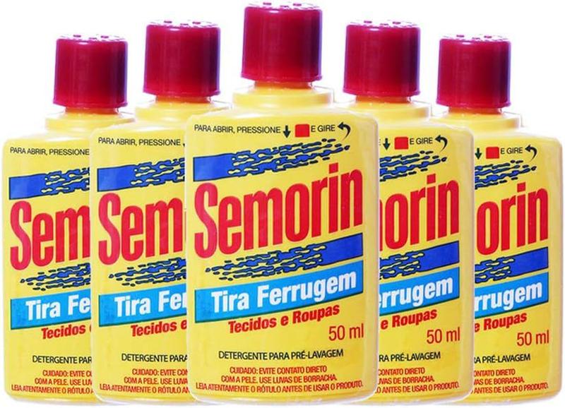 Imagem de Tira ferrugem 50ml semorim idela para tecidos e roupas 5 und