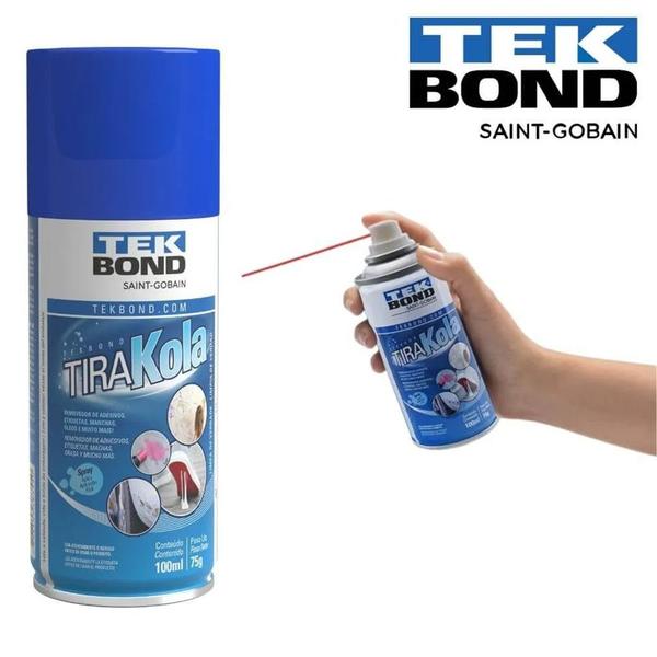 Imagem de Tira Kola Spray 100ml Removedor de Cola Tinta Adesivo - Tek Bond