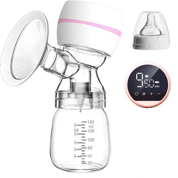 Tira Leite Elétrico Digital Bomba Materno USB C/ Mamadeira Sucção 180ml - HIGA Imagem de Tira Leite Elétrico Digital Bomba Materno USB C/ Mamadeira Sucção 180ml