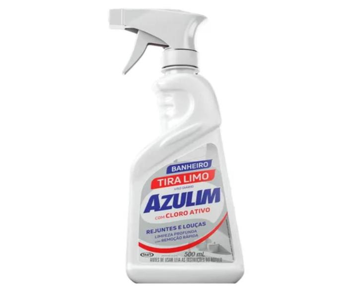 Tira Limo Azulim 500ml Cloro Ativo Gatilho Limpa Banheiro - Start Imagem de Tira Limo Azulim 500ml Cloro Ativo Gatilho Limpa Banheiro