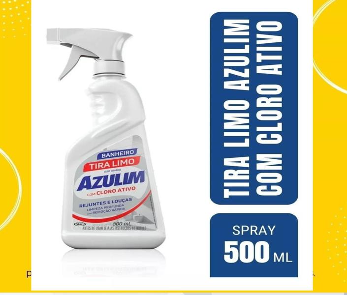 Tira Limo Azulim 500ml Cloro Ativo Gatilho Limpa Banheiro - Start Imagem de Tira Limo Azulim 500ml Cloro Ativo Gatilho Limpa Banheiro