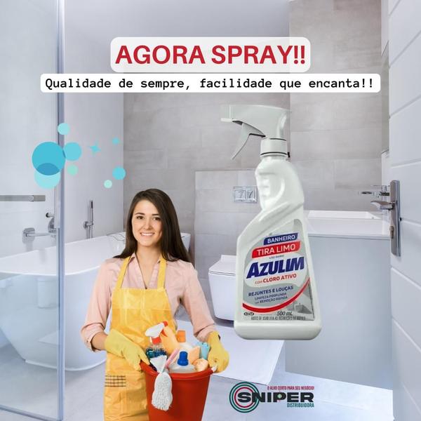 Tira Limo AZULIM SPRAY 500ML Limpa Banheiro Imagem de Tira Limo AZULIM SPRAY 500ML Limpa Banheiro