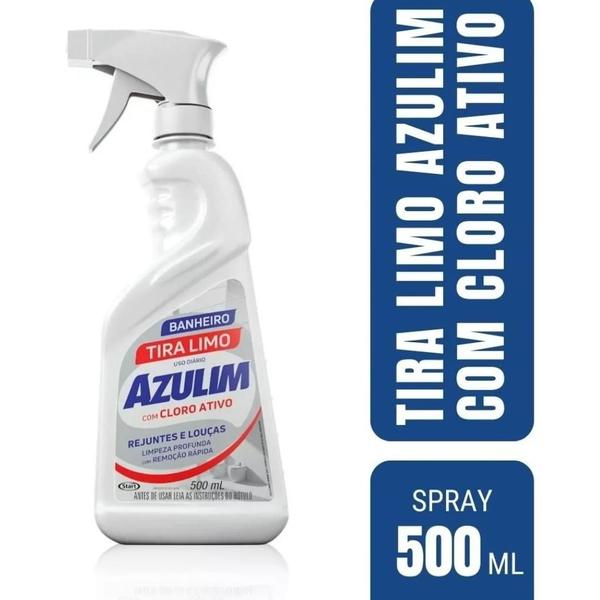 Tira Limo AZULIM SPRAY 500ML Limpa Banheiro Imagem de Tira Limo AZULIM SPRAY 500ML Limpa Banheiro