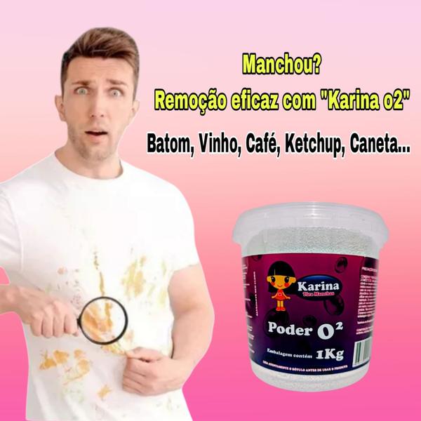 Tira Manchas Concentrado Bicarbonato De Sódio Extra Potente - Karina Imagem de Tira Manchas Concentrado Bicarbonato De Sódio Extra Potente