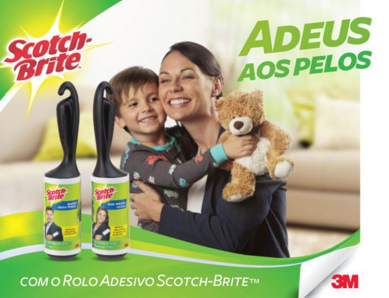 Imagem de Tira Pelo Rolo Adesivo Original Scotch Brite 100x3,1 3m Com 2 Refil