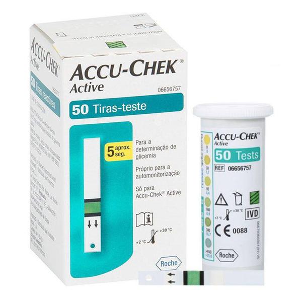 Imagem de Tiras Accu Chek Active 50 Unidades - Roche - ACCU CHECK