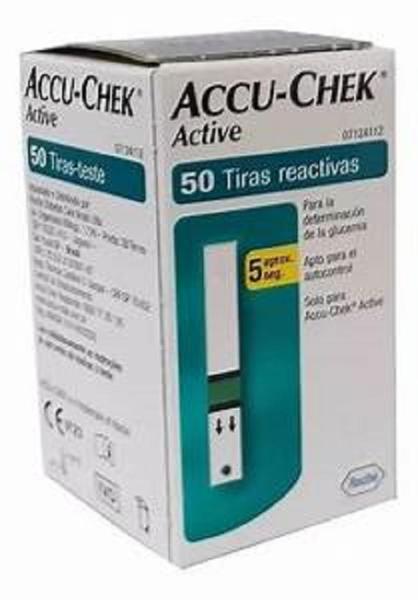 Imagem de Tiras Accu Chek Active com 50 Unidades - Roche