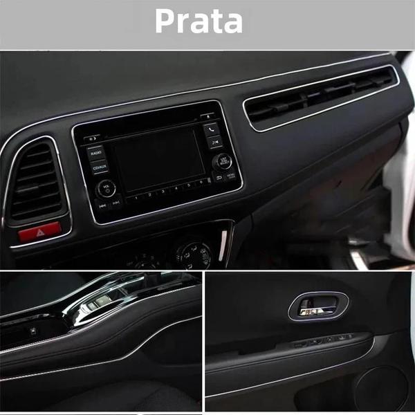 Imagem de Tiras Decorativas Flexíveis para Interior de Carro - 5m - Estilo Universal