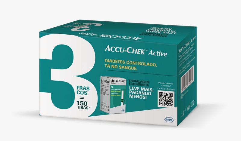 Imagem de Tiras Medidor Glicemia Accu Check Active 150 Unidades