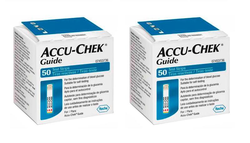 Imagem de Tiras Medidor Glicemia Accu Check Guide 100 Unidades