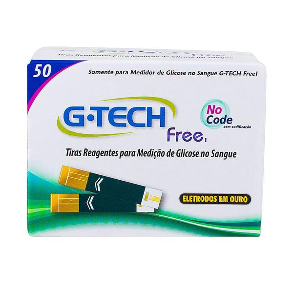 Imagem de Tiras para Medir Glicose G-Tech Free1 50 Unidades