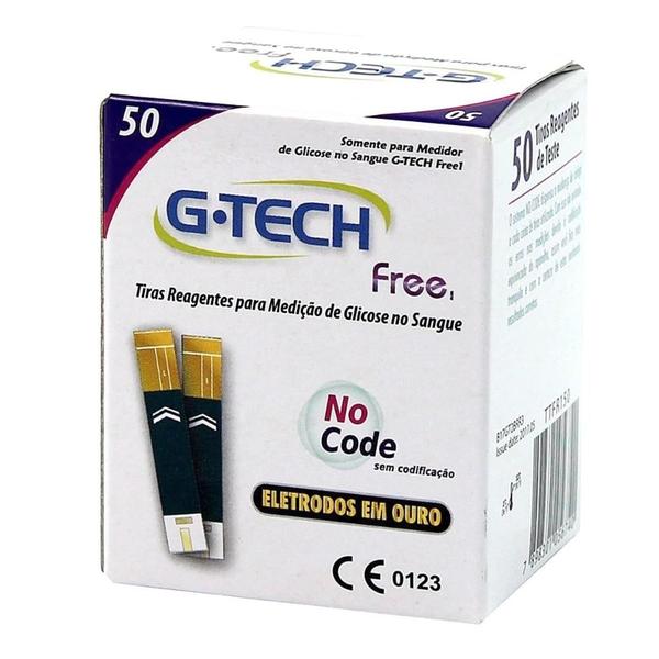 Imagem de Tiras Reagentes G-Tech Free 50 Unidades Medição De Diabetes