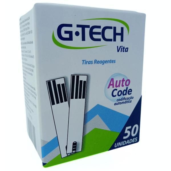 Imagem de Tiras Reagentes G-tech Para Medidor De Glicose Desidrogenase Sangue C/50 Unidades