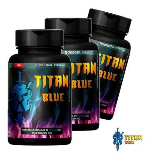 Titan Blue 12X 60 Caps - 100% Original Titanblue Imagem de Titan Blue 12X 60 Caps - 100% Original Titanblue