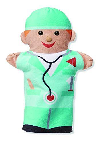 Imagem de Títeres de Mão Melissa & Doug - Construção, Médico, Polícia e Bombeiro (Conj. 4)