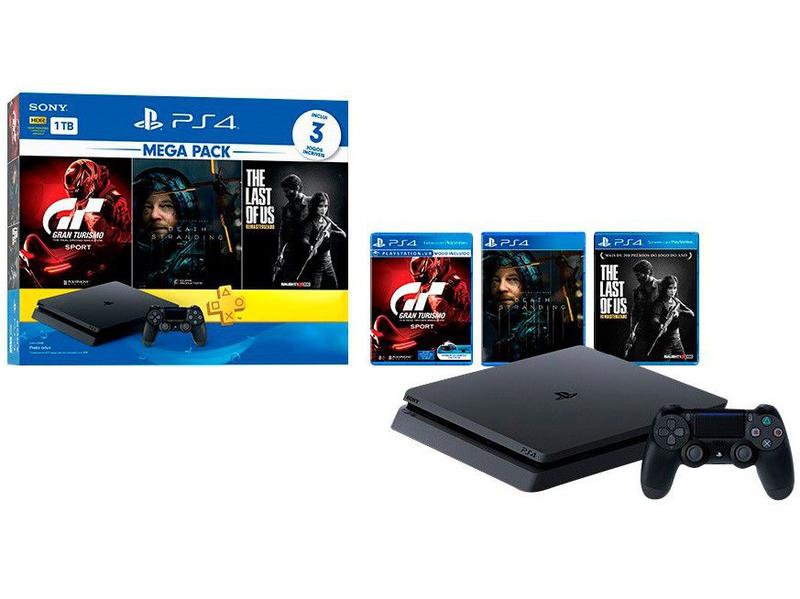 Playstation 4 Slim 1TB Sony 1 Controle - com 1 Jogo - Outros Games - Magazine  Luiza