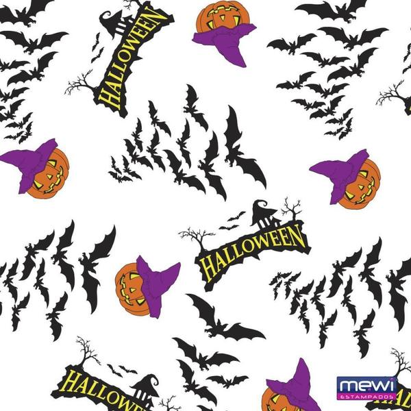 Imagem de TNT Estampado Halloween Fundo Branco 1,40M X 25M - 40G/M²