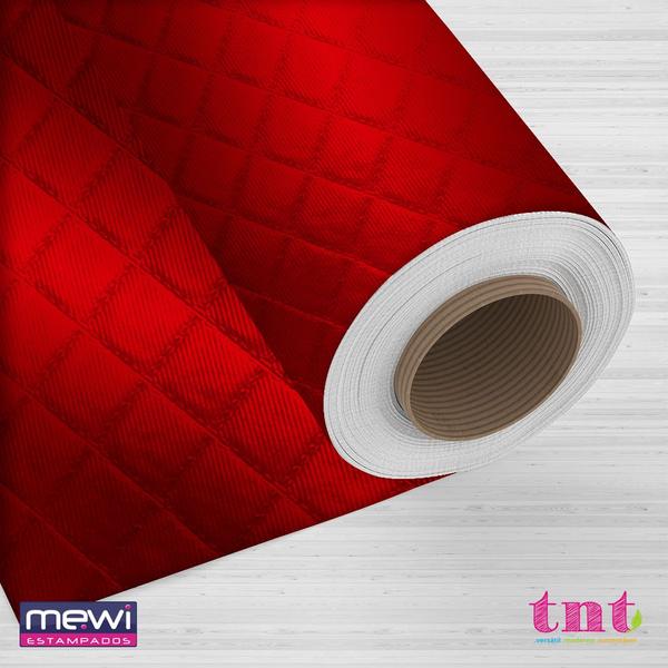 Imagem de Tnt Estampado Metalizado - Matelasse Vermelho 00080B