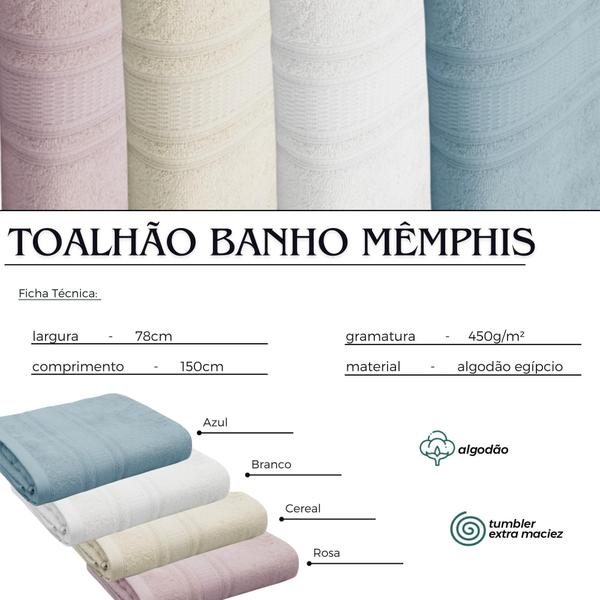 Imagem de Toalha Banhão 78cm x 150cm - Mêmphis - Macia