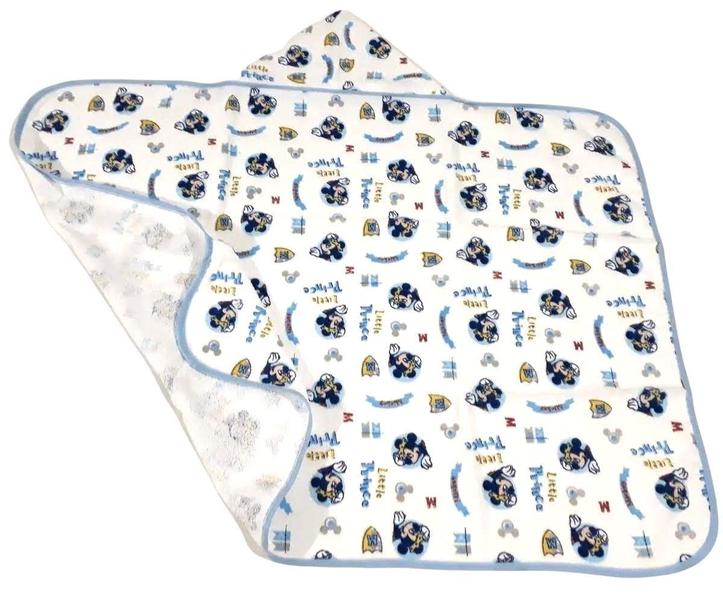 Imagem de Toalha Banho Bebe Forro Fralda DISNEY AZUL MICKEY 70 x 90