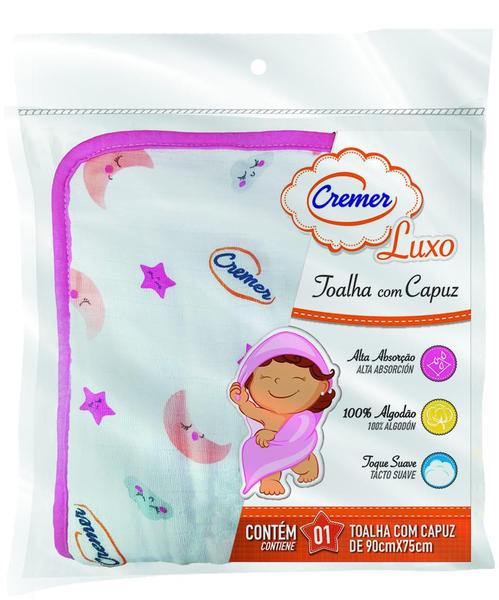 Imagem de Toalha Banho Com Capuz Cremer Luxo Meninas