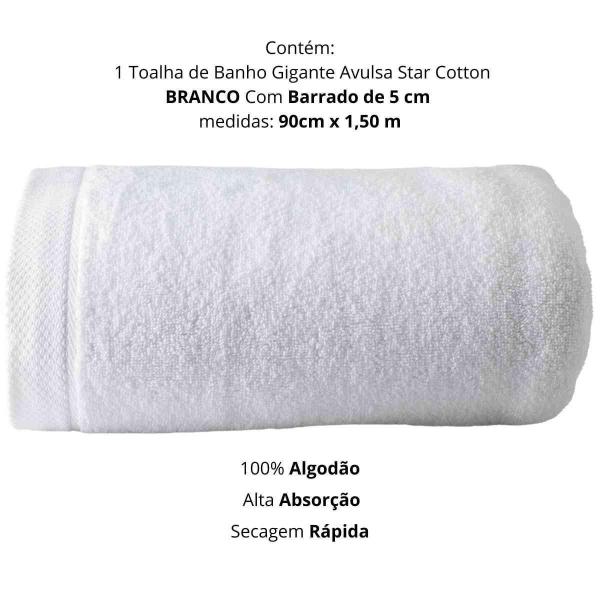 Imagem de Toalha Banho Gigante Kacyumara Avulsa Star Cotton 430G Branc