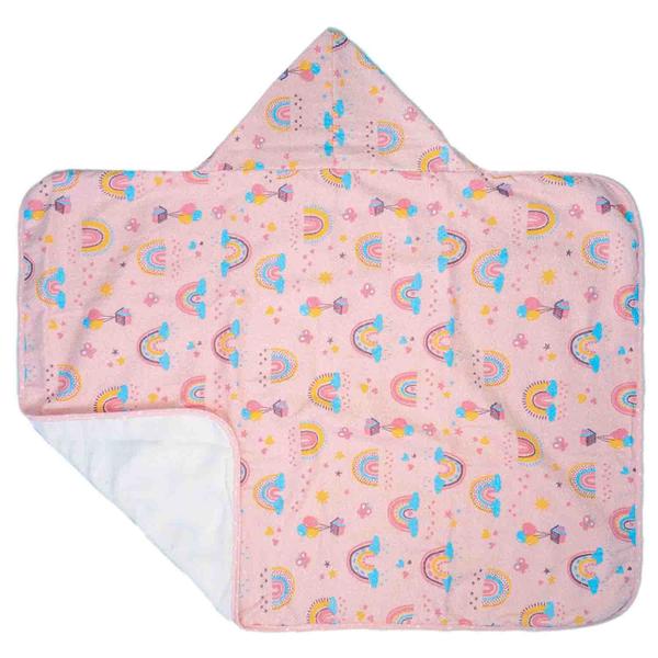 Imagem de Toalha Banho Infantil Estampada Com Capuz Forro De Fralda 68cm x 68cm - Bublim Baby