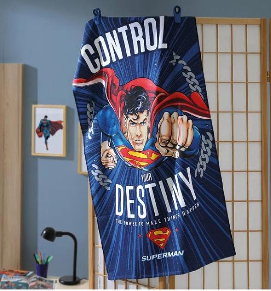 Imagem de Toalha Banho Infantil Felpudo 70x115cm Superman Dohler