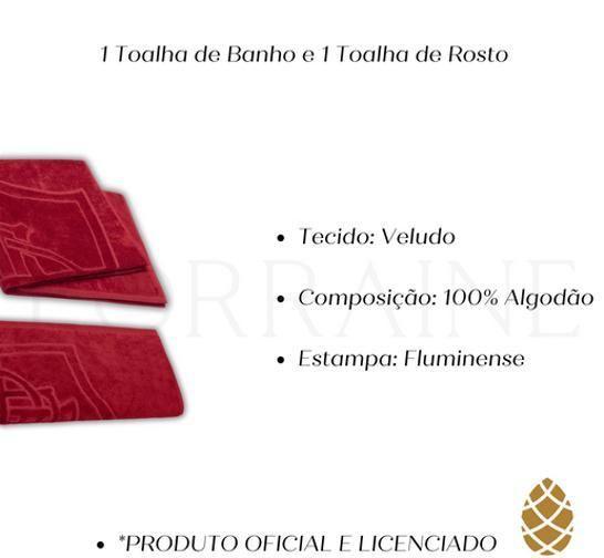 Imagem de Toalha Banho/Rosto Buettner Fluminense Vermelho 70x140cm