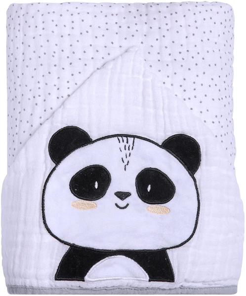 Toalha Banho Soft Papi Friends C/Capuz Bordado Panda Ben Imagem de Toalha Banho Soft Papi Friends C/Capuz Bordado Panda Ben