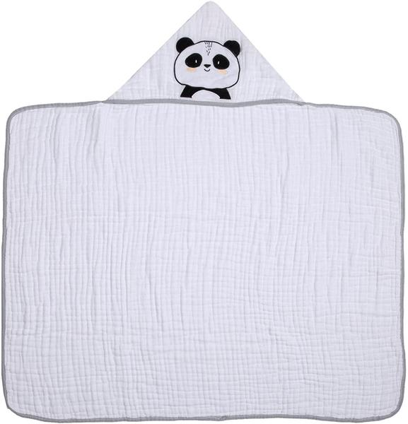Toalha Banho Soft Papi Friends C/Capuz Bordado Panda Ben Imagem de Toalha Banho Soft Papi Friends C/Capuz Bordado Panda Ben