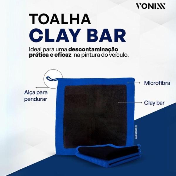 Imagem de Toalha Clay Bar Descontaminante Pintura Vidro - Vonixx