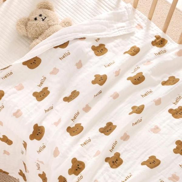 Imagem de Toalha de Banho Bebê Recém-Nascido - 4 Camadas de Algodão - Swaddle