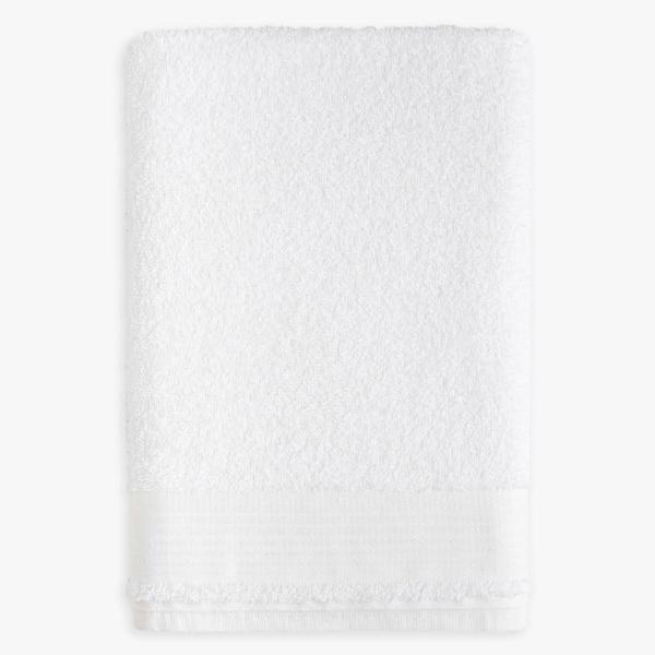 Imagem de Toalha de banho branca grande 100% algodão 70x150cm grossa