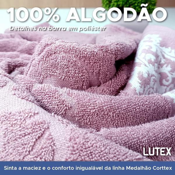 Imagem de Toalha de Banho Corttex Medalhão Jacquard Alta Absorção Algodão Pré-Lavada Pré-Encolhida 70 x 140