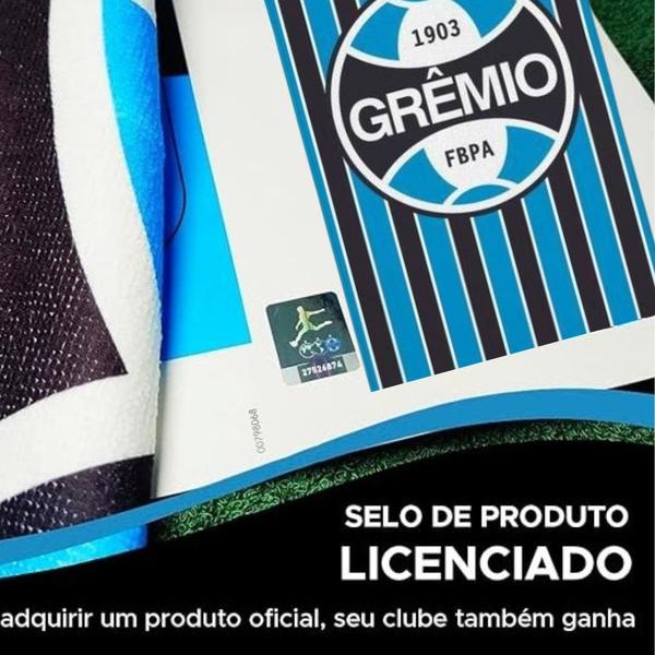 Imagem de Toalha de Banho e Praia Time Grêmio Aveludada Transfer 70 x 1,40 Lepper