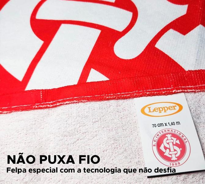 Imagem de Toalha de Banho e Praia Times Futebol Aveludada Transfer 70 x 1,40 Lepper