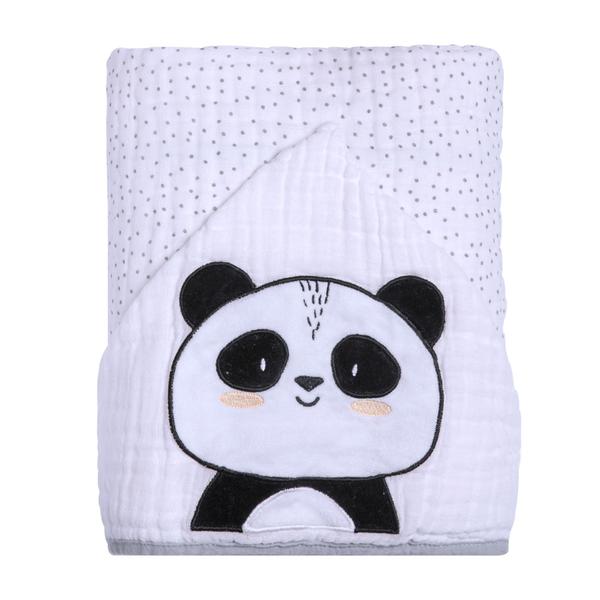 Imagem de Toalha De Banho Felpuda Papi Friends - Panda -90cmx75cm